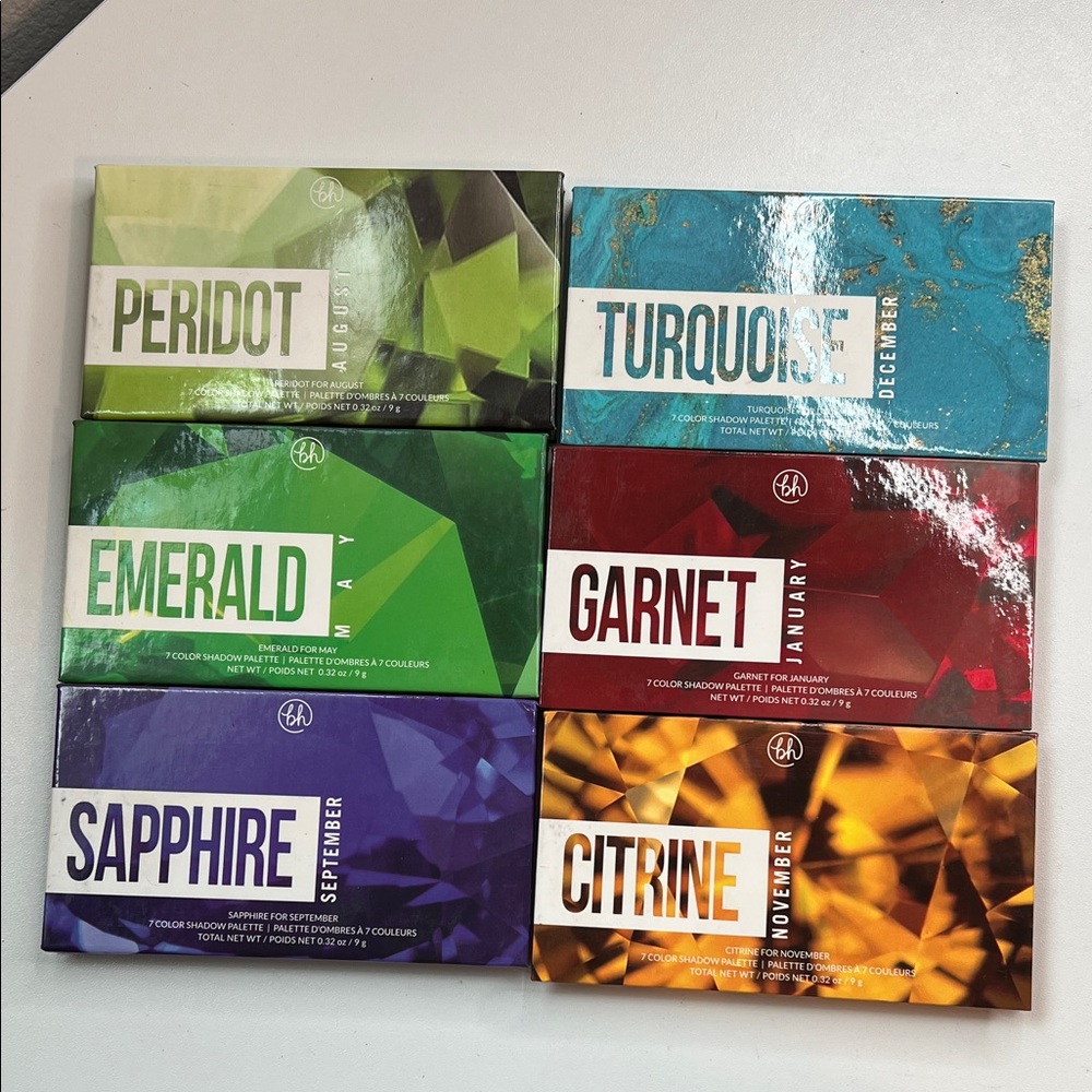Bh cosmetics birthstone palettes bundle